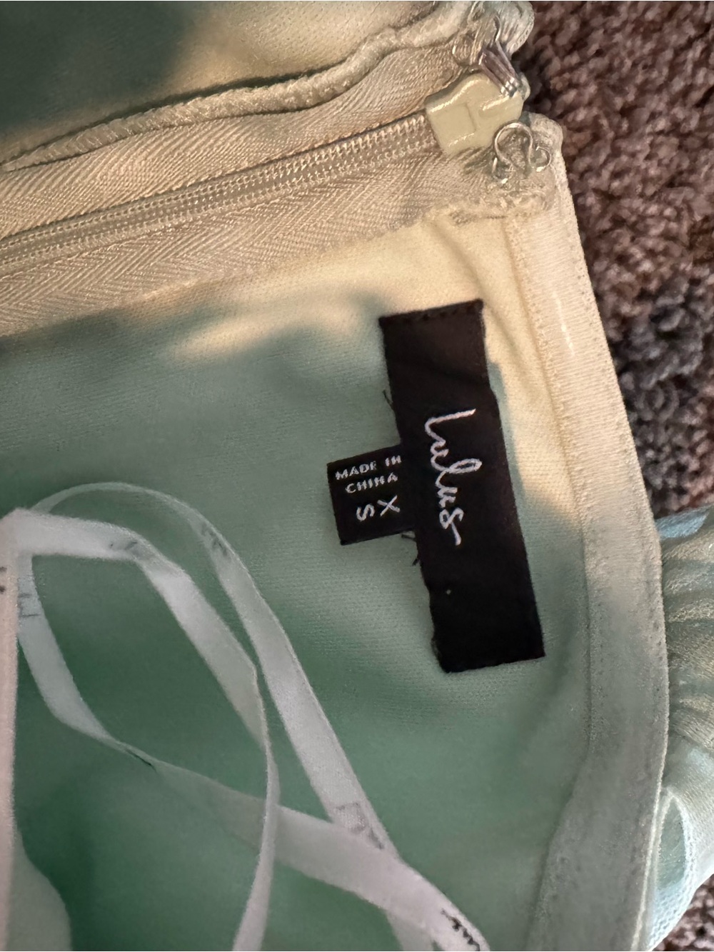 Lulus sage green maxi prom dress - Picture 6 of 7